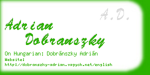 adrian dobranszky business card