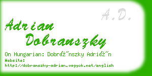 adrian dobranszky business card